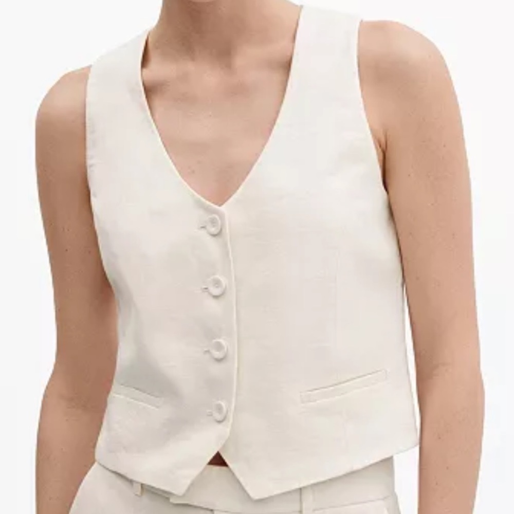 Mango Linen Vest